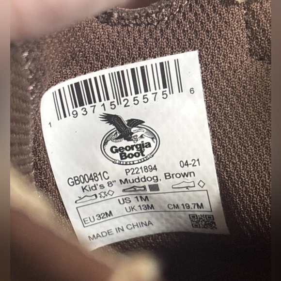 Georgia Boot Mud Dog Brown Leather Boots - Picture 5 of 5